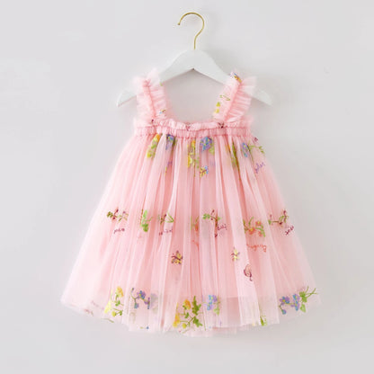 Baby Girl Clothes for Birthday Party 1-5Y Toddler Flower Elegant Luxury Dresses New 3D Butterfly Baby Dress Summer Sweet Outfits