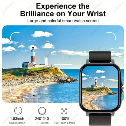 Smart Watch 1.83-inch Full-touch-screen Sports Fitness Watch Is Equipped with Call Function, Pedometer Calculator, Sports Mode