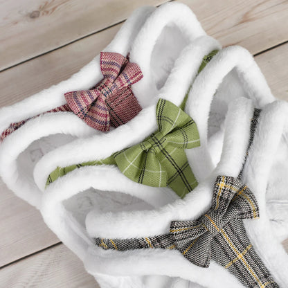 Winter Warm Pet Dog Harness Leash Set Soft Fur Padded Puppy Cat Harness Vest Thick Dogs Vest For Small Medium Dogs Chihuahua Pug