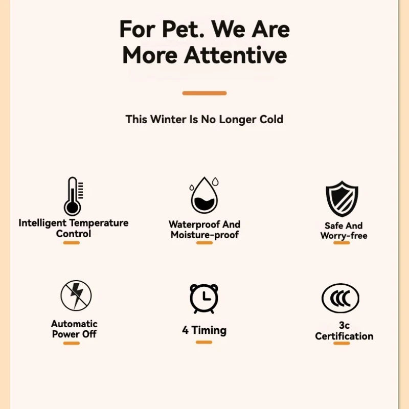 Adjustable Temperature Waterproof Pet Heating Pad Electric Blanket Winter Warmer Dog Mattress for Cats And Dogs US/EU