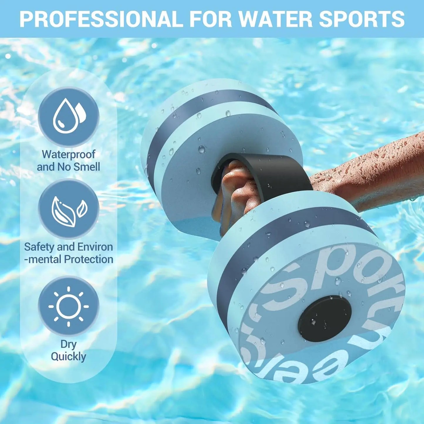 6-Piece Aqua Fitness Set – Swim Belt, Ankle Weights & Water Exercise Equipment for Pool Therapy