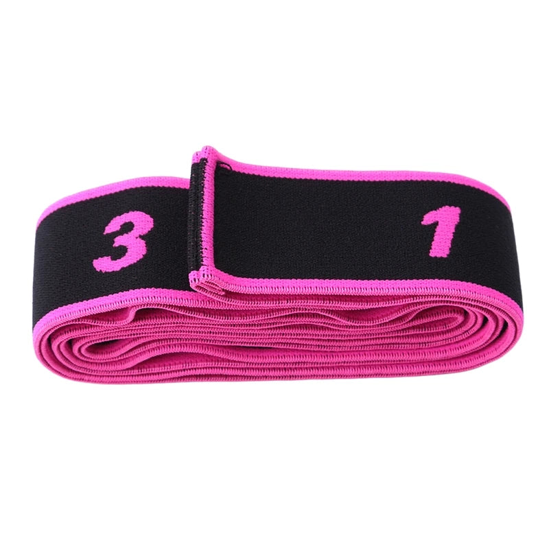 Yoga Stretching Band 8-segment Digital High Elasticity Fitness Products Double Layered Composite Webbing Dance Tension Band