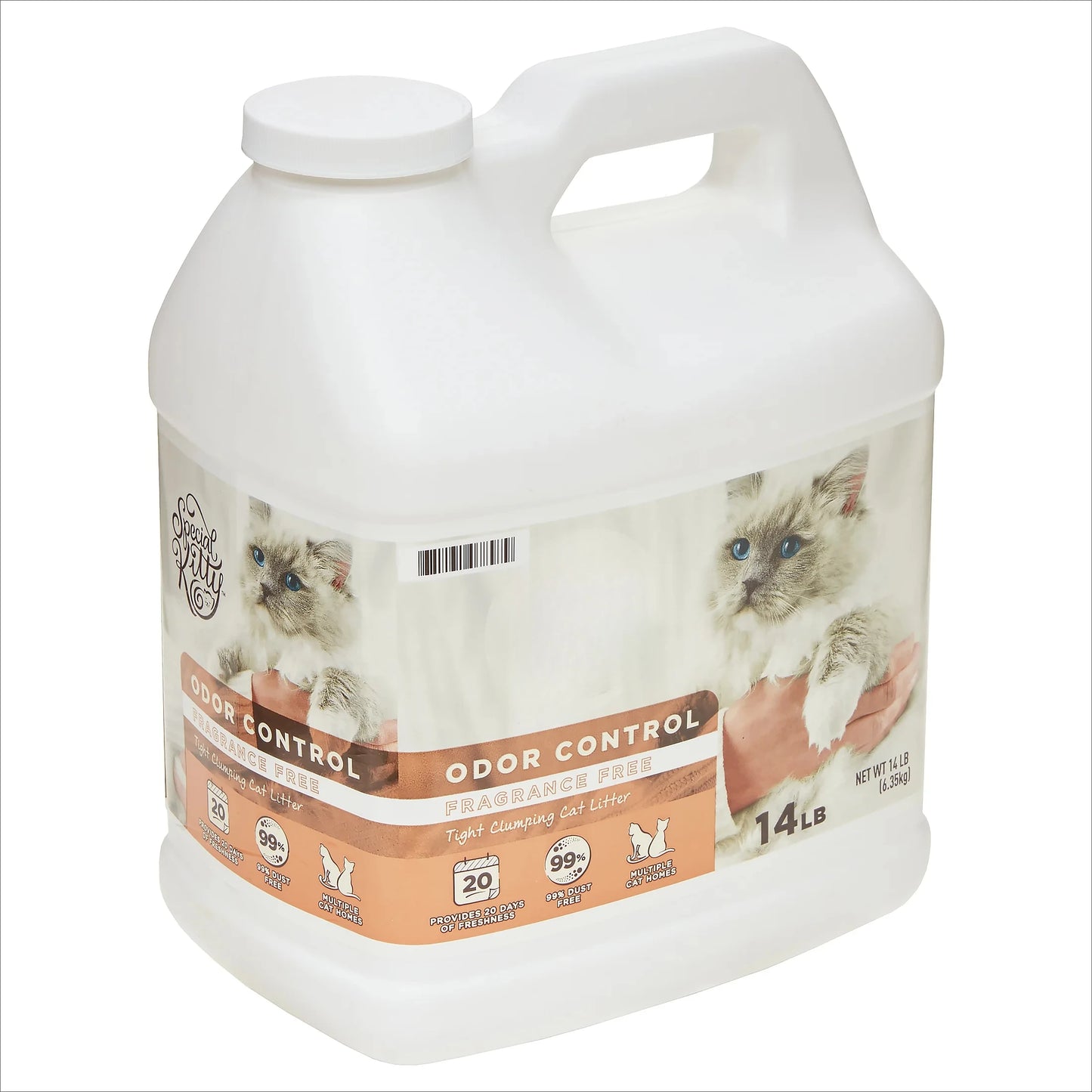 (3 pack) Scoopable Tight Clumping Cat Litter, Fragrance Free, 14 lb