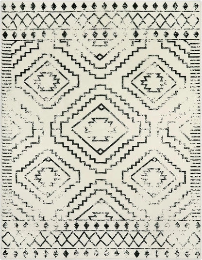 Moroccan Rugs for Living Room Geometric Tribal Bedroom Area Rug Large Shedding Soft Resistant Carpet for Den Kitchen Home Decor