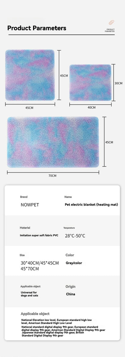 Adjustable Temperature Waterproof Pet Heating Pad Electric Blanket Winter Warmer Dog Mattress for Cats And Dogs US/EU
