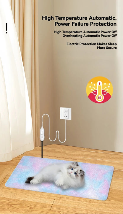 Adjustable Temperature Waterproof Pet Heating Pad Electric Blanket Winter Warmer Dog Mattress for Cats And Dogs US/EU