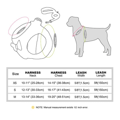 Winter Warm Pet Dog Harness Leash Set Soft Fur Padded Puppy Cat Harness Vest Thick Dogs Vest For Small Medium Dogs Chihuahua Pug