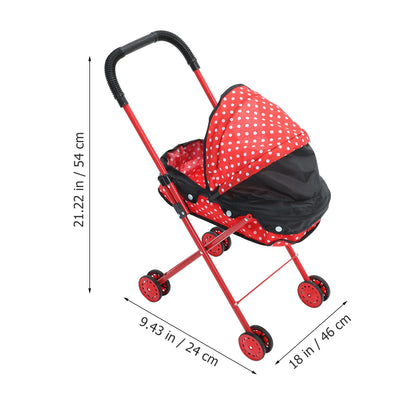 Baby Stroller Dolls Play Stroller Toy Realistic Stroller Party Game Nursery Furniture Toys For Christmas Birthday Gift