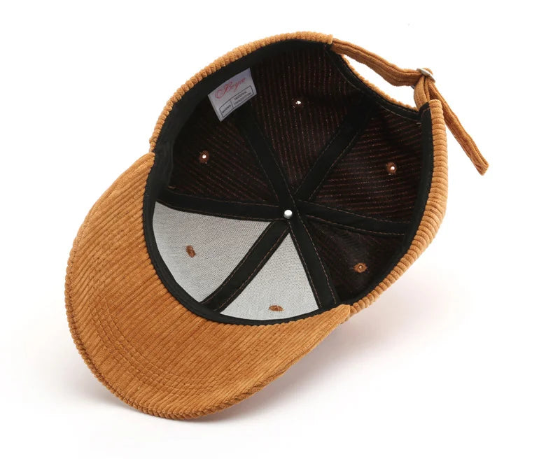 SLECKTON Custom Baseball Cap for Women and Men Fashion Design Brand LOGO Letter Embroidery Hats Corduroy Hats Unisex Wholesale