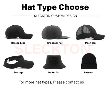 SLECKTON Custom Baseball Cap for Women and Men Fashion Design Brand LOGO Letter Embroidery Hats Corduroy Hats Unisex Wholesale
