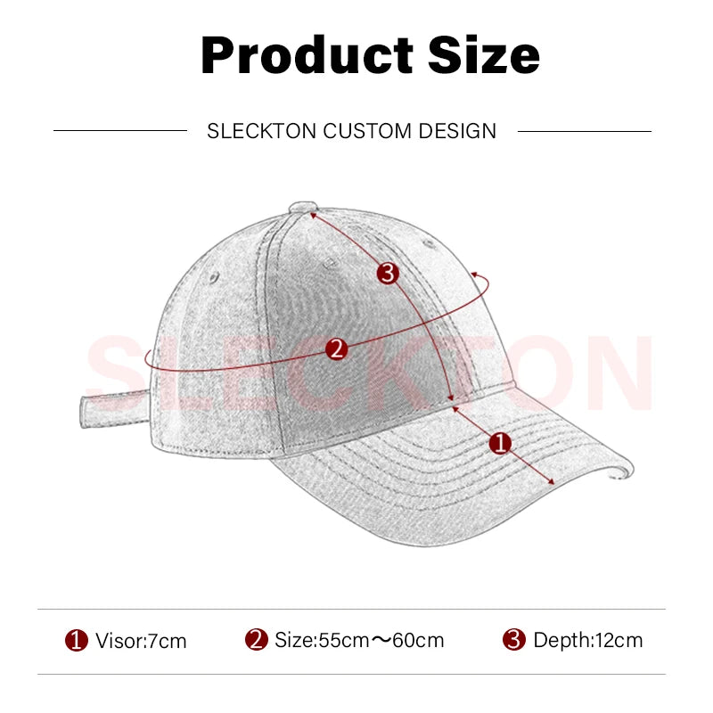 SLECKTON Custom Baseball Cap for Women and Men Fashion Design Brand LOGO Letter Embroidery Hats Corduroy Hats Unisex Wholesale