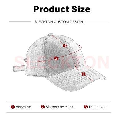SLECKTON Custom Baseball Cap for Women and Men Fashion Design Brand LOGO Letter Embroidery Hats Corduroy Hats Unisex Wholesale