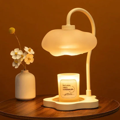 Creative Cloud-Shaped Wax Melt Lamp with Timer  Aromatherapy Night Light, Scented Candle Warmer, Stylish Desk Table Lamp