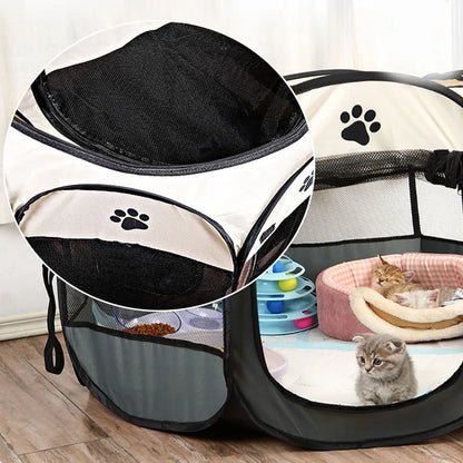 Pet nest pet dog cat delivery room foldable cat nest pet fence tent octagonal cage pet supplies