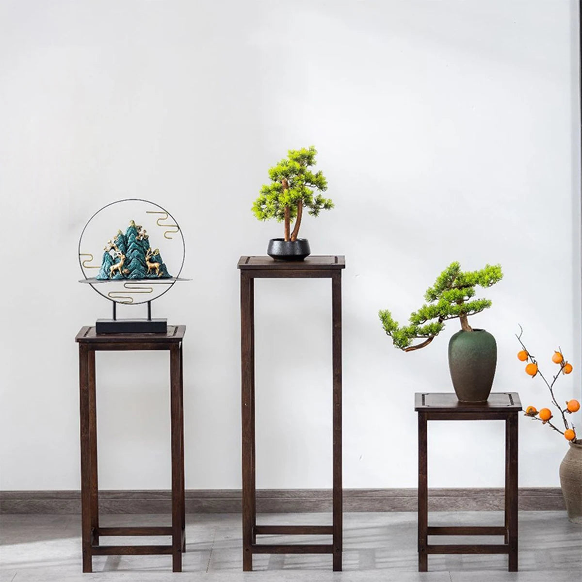 2-Tier Bamboo Plant Stand for Multiple Plants - Ideal for Living Room, Terrace - Indoor/Outdoor Use - Home Decor