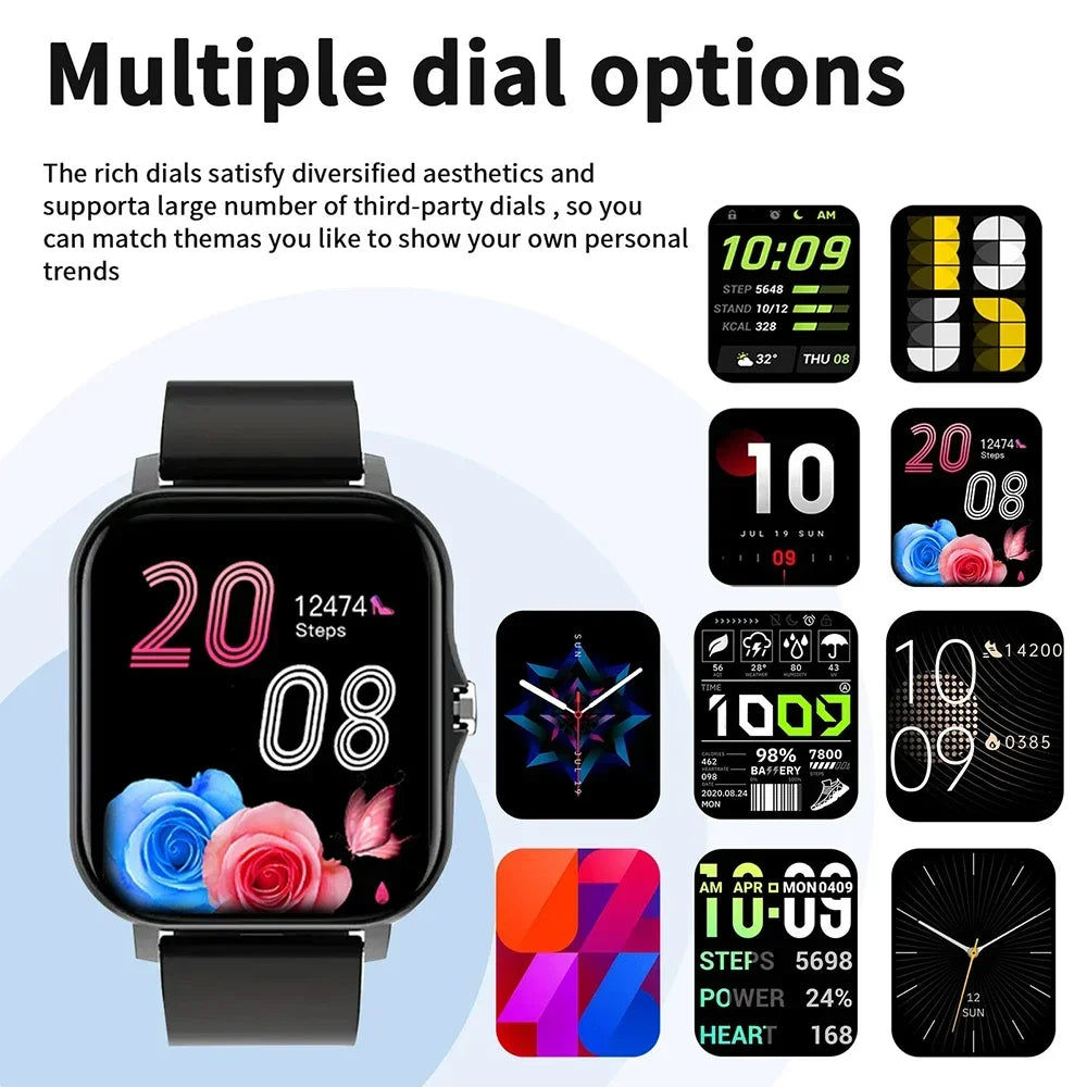 Smart Watches 2025 For Man Women Bluetooth Message Notification Smarthwhatch 1.91'' Display Fitness Tracker Smartwatch Android