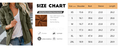 PinePear 2026 Spring Women Military Anorak Jackets Zip Up Snap Buttons Parka Safari Utility Coats Outwear with Pockets