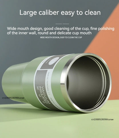 20oz/30oz Thermal Water Bottle With Straw Stainless Steel Car Coffee Mug Keeps Cold and Heat Thermal Mug Tumbler Vacuum Flasks