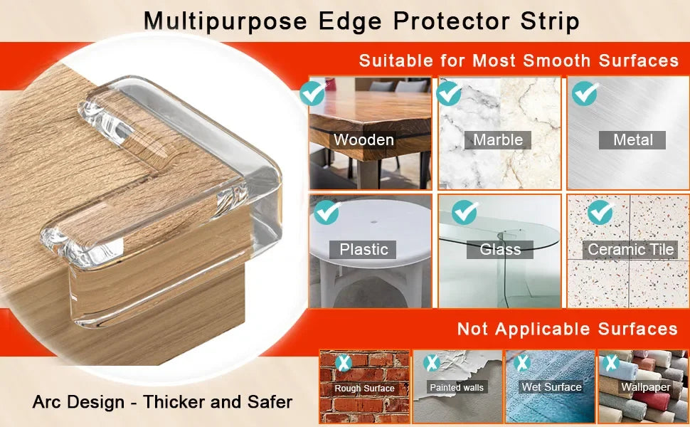 4Pcs/10PCS Children Baby Safety Silicone Protector Table Corner Edge Protection Cover Children Anticollision Edge Guards