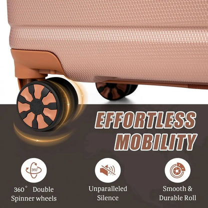 5-Piece Hardside ABS Spinner Luggage Set with TSA Lock, Waterproof and Lightweight for Men & Women