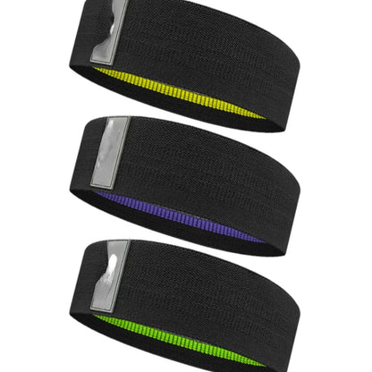 Fitness Resistance Bands Exercise Workout Set Fabric Loop Yoga Booty 3-Piece  Leg Thigh Butt Squat Glute