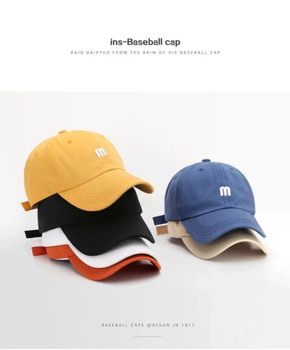 Fashion 100% Cotton Baseball Cap for Men and Women Letters Embroidered Snapback Hat Summer Sun Caps Unisex Casual Hip Hop Hats