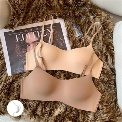 Seamless Bras For Women Small Chest 1/2 Cup Push Up Bra Non-Wire Bra Women Support Underwear Sexy Lingerie Female Intimates