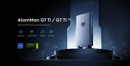 New AtomMan Gaming Mini PC G7 Ti /G7 Ti SE Intel Core i9-14900HX/ i7-14650HX+RTX 4070 DDR5 Minisforum AI Graphics Gaming Mini PC
