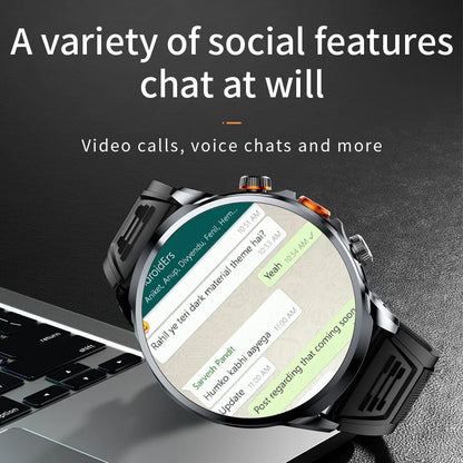2025 NEW Smart Watch 4G Android 1.95 inch IPS 360*360 Screen With 200W Camera GPS WIFI 32GB ROM Smartwatch With 1100Mah Battery