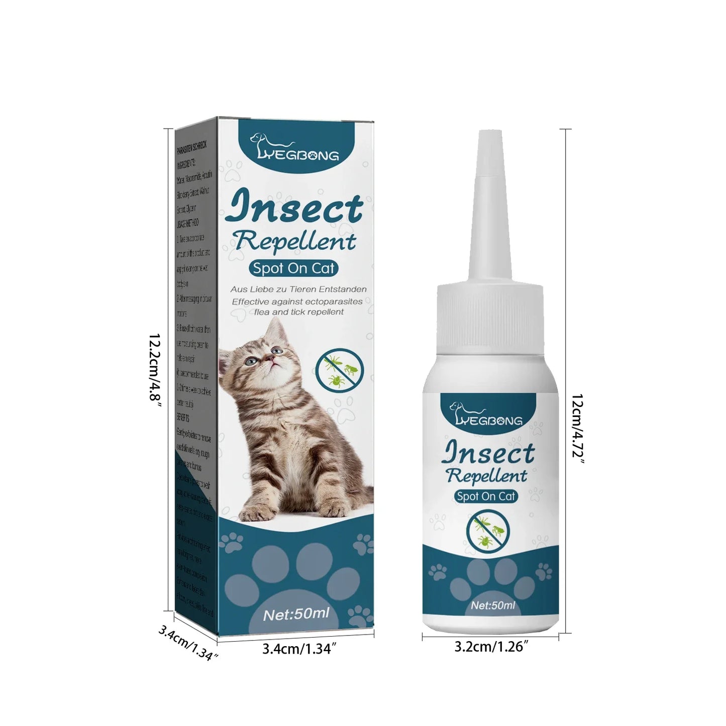 Pet Flea Killer Drops Anti Fleas Cats Ticks Lice Mite Removal Relieve Itching Dogs Ringworm Treatment Pet Insect Removal Drops