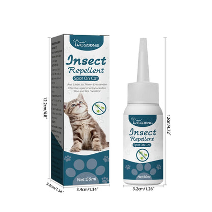 Pet Flea Killer Drops Anti Fleas Cats Ticks Lice Mite Removal Relieve Itching Dogs Ringworm Treatment Pet Insect Removal Drops