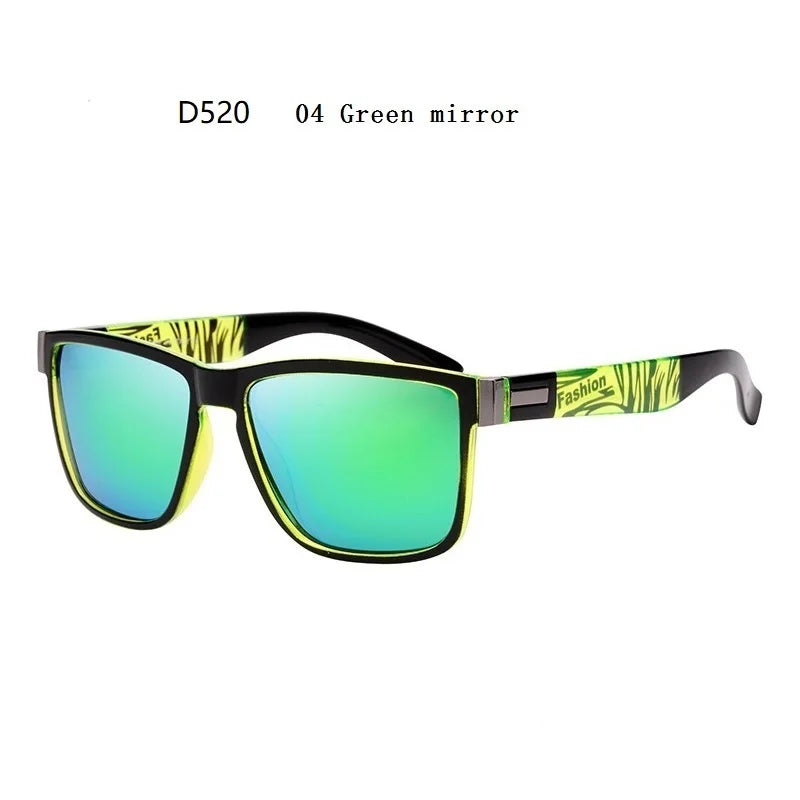 Fashion Square Vintage  Sunglasses Men Women Retro Driving Fishing Luxury Brand Designer Sun Glasses  Eyewear