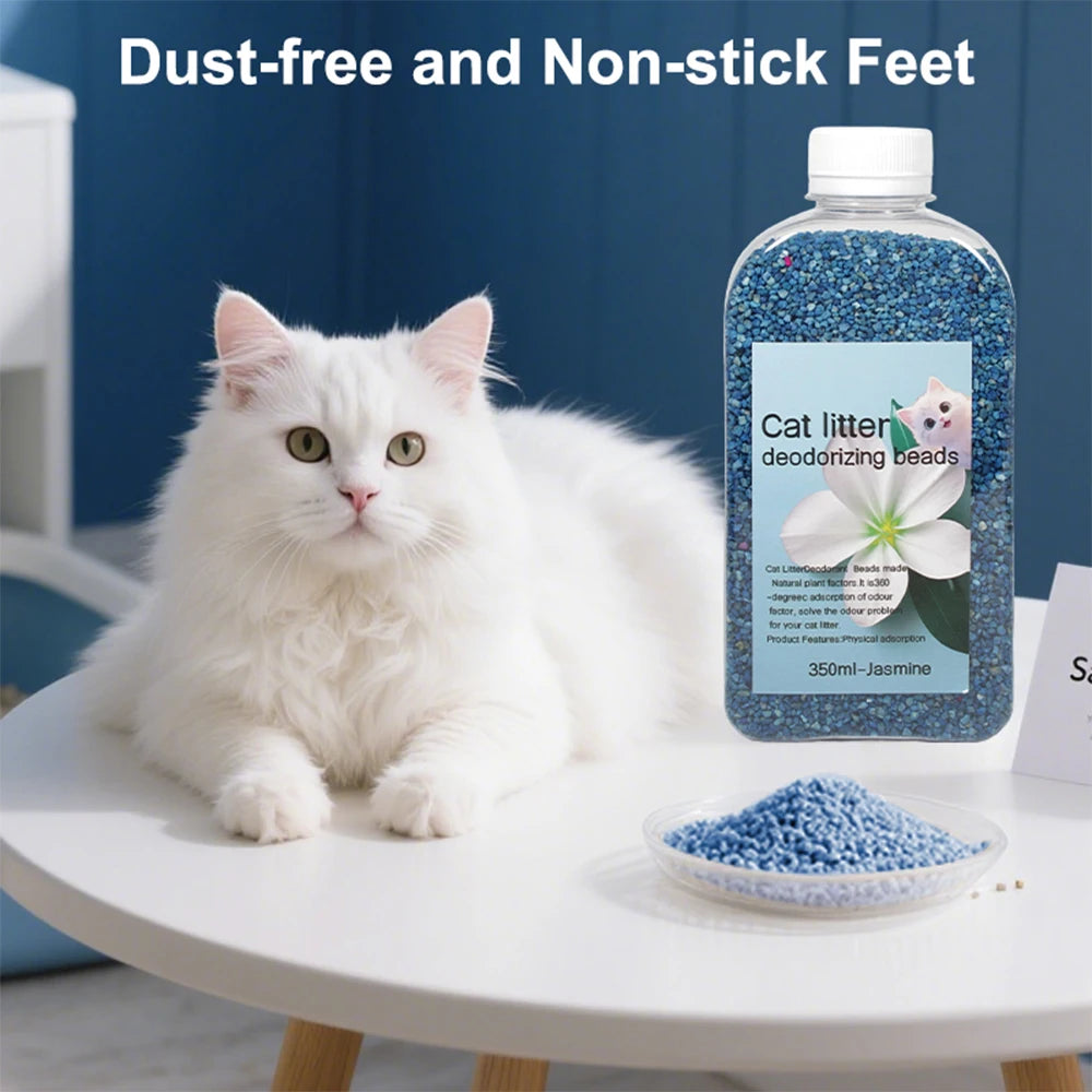 Cat Litter Deodorizer Beads - Eliminate Bad Smell, Safe for Cats & Kittens - Sprinkle & Go! | Non-Toxic