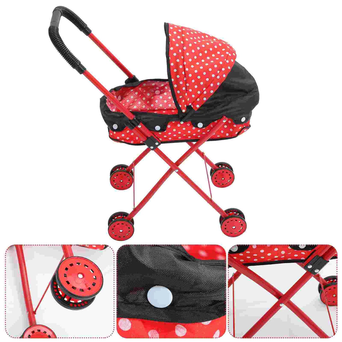 Baby Stroller Dolls Play Stroller Toy Realistic Stroller Party Game Nursery Furniture Toys For Christmas Birthday Gift