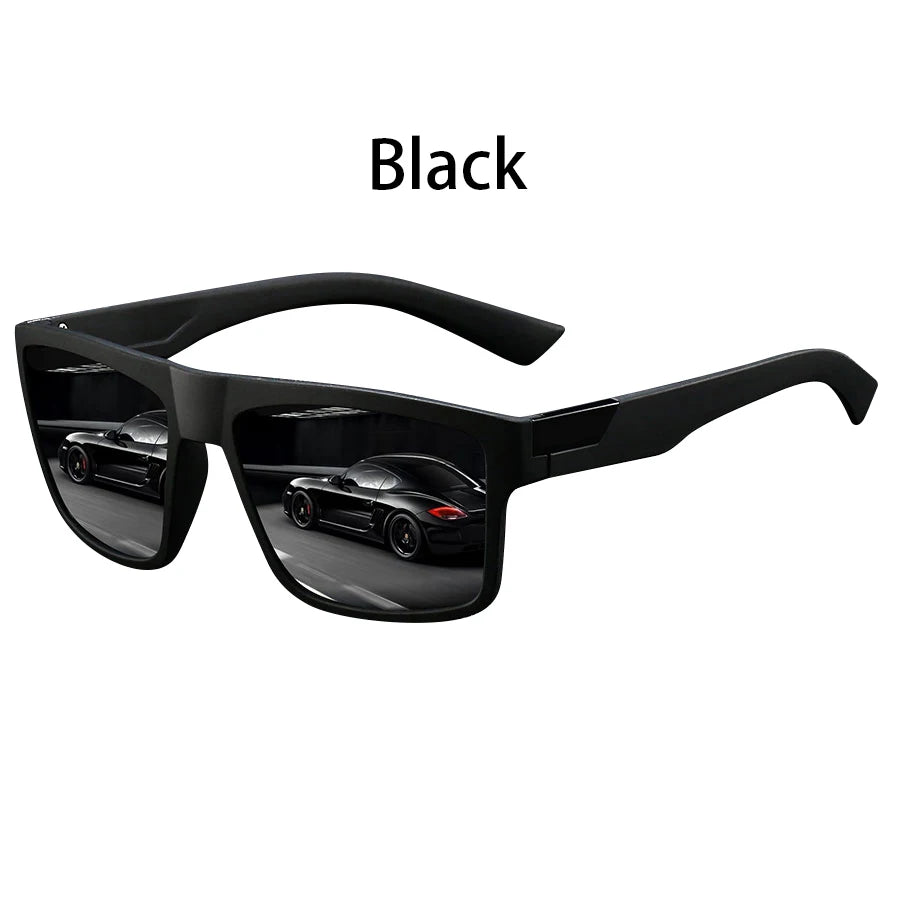 Fashion Square Vintage  Sunglasses Men Women Retro Driving Fishing Luxury Brand Designer Sun Glasses  Eyewear