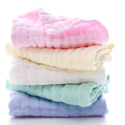 Baby Washcloths - Natural Cotton Baby Wipes - Soft Newborn Face Towel and Washcloth for Sensitive Skin, Registry as Shower, 5 P