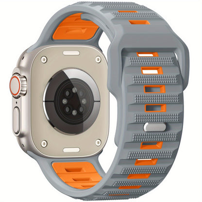 Sport Bands Compatible with Apple Watch Ultra 2/Ultra Band, Compatible with Apple Watch Bands for men 49mm 45mm 44mm 42mm, Silicone Loop Wide Strap for iWatch Series 9 8 7 6 5 4 SE 3 2 1