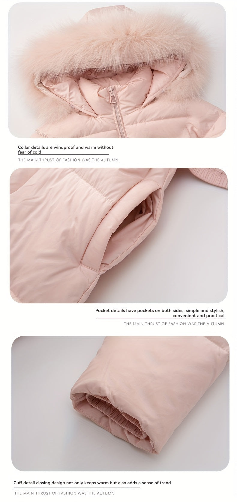 Elegant Long-Length Hooded Parka for Girls, Winter Slim Fit Puffer Coat with Belt, 100% Polyester Composition, Non-Stretch Solid Color with Flared Hem, Regular Sleeve - Kid's Outerwear