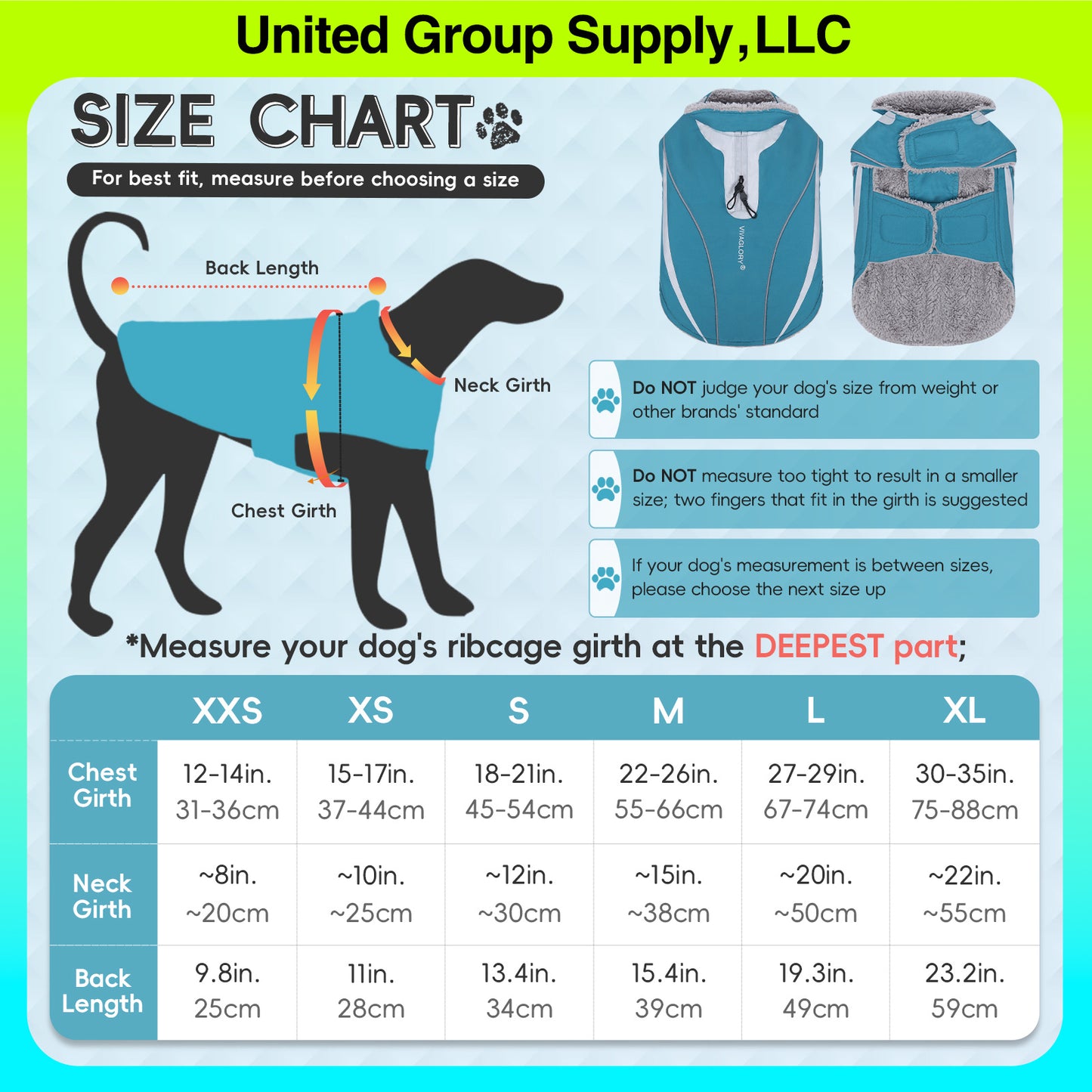 VIVAGLORY Dog Coat Dog Jacket For Winter Fleece Dog Vest For Golden Retriever, Fleece Dog Fleece Coat Dog Parka For Cold Weather Puppy Coat For Medium Dog, Harness Hole Puppy Jacket Dog Coat For Halloween Dog Jacket For Shar