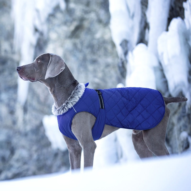 New Winter Heavy Duty Large Dog Jacket | All Weather Thickened Fleece Warm Pet Coat, Windproof Cold-Proof Adjustable Dog Parka for Big Breeds, Must Have Best Seller, Polyester, Pullover and Zipper Closure