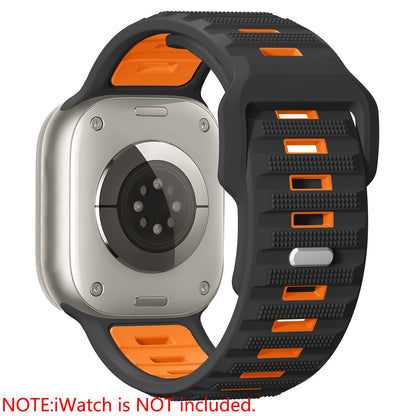 Sport Bands Compatible with Apple Watch Ultra 2/Ultra Band, Compatible with Apple Watch Bands for men 49mm 45mm 44mm 42mm, Silicone Loop Wide Strap for iWatch Series 9 8 7 6 5 4 SE 3 2 1
