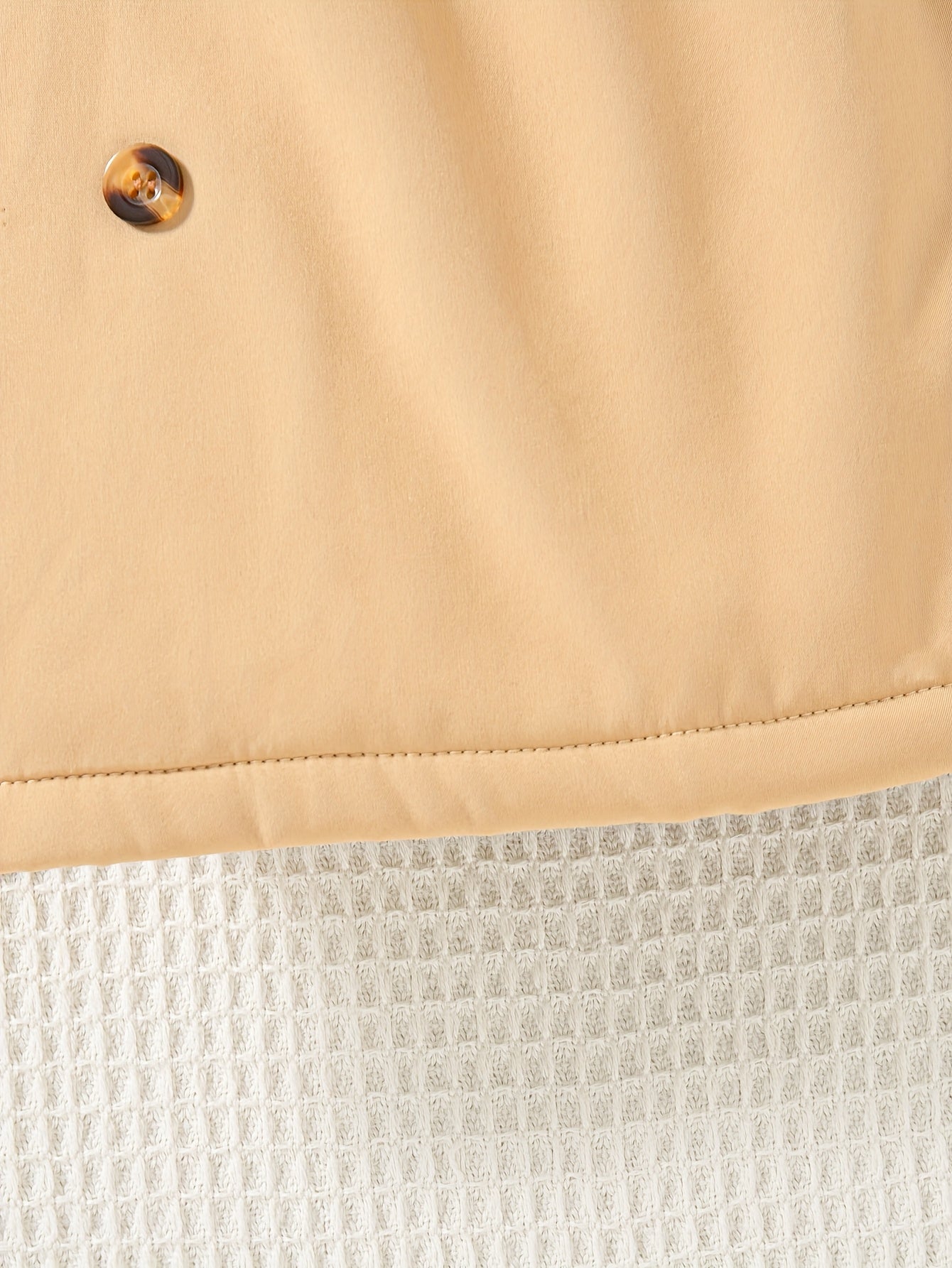 Xuanyusi Girls' Casual Fashion Solid Color Double-Breasted Long Sleeve Hooded Jacket, Polar Fleece for Autumn and Winter, Autumn Jacket, Winter Coat, Classic Style, Hooded Design, Soft Material, Durable Construction, Fleeceli