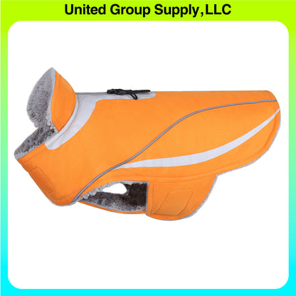 VIVAGLORY Dog Coat Dog Jacket For Winter Fleece Dog Vest For Golden Retriever, Fleece Dog Fleece Coat Dog Parka For Cold Weather Puppy Coat For Medium Dog, Harness Hole Puppy Jacket Dog Coat For Halloween Dog Jacket For Shar