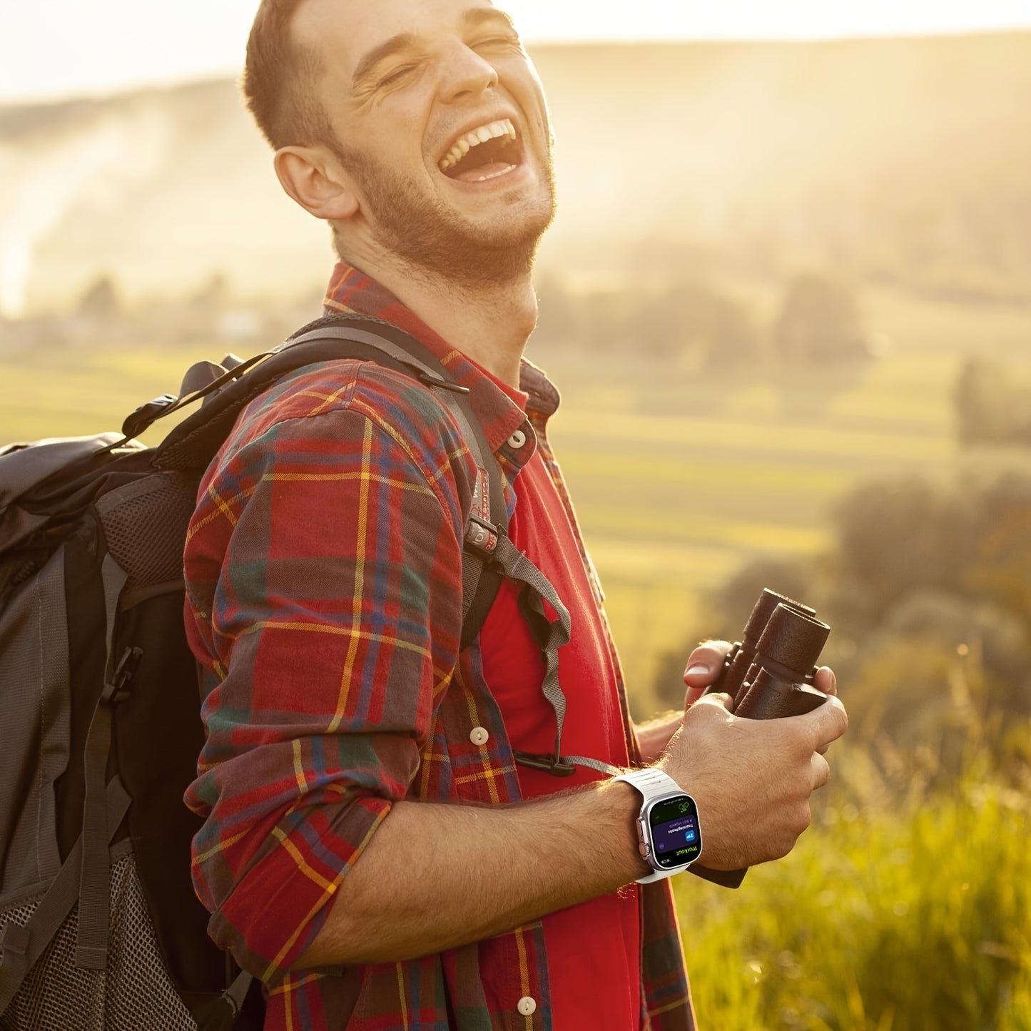 Compatible with Apple Watch Ultra 2/Ultra Band, Compatible with Apple Watch Bands for Men 49mm 45mm 44mm 42mm, Silicone Loop Replacement Strap for iWatch Series 9 8 7 6 5 4 SE 3 2 1