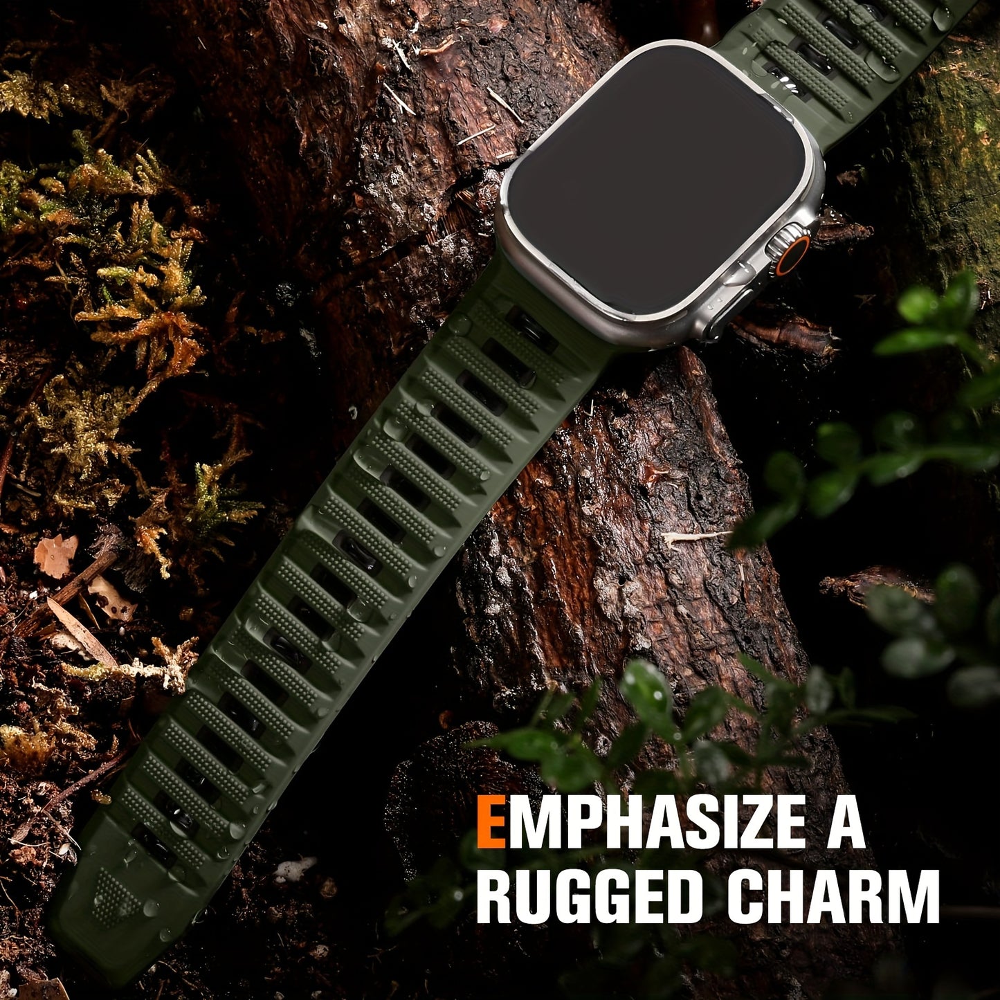 Sport Bands Compatible with Apple Watch Ultra 2/Ultra Band, Compatible with Apple Watch Bands for men 49mm 45mm 44mm 42mm, Silicone Loop Wide Strap for iWatch Series 9 8 7 6 5 4 SE 3 2 1