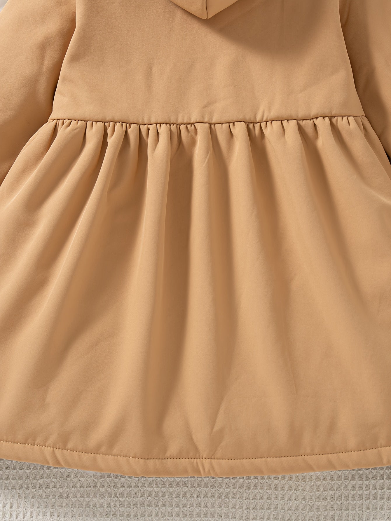 Xuanyusi Girls' Casual Fashion Solid Color Double-Breasted Long Sleeve Hooded Jacket, Polar Fleece for Autumn and Winter, Autumn Jacket, Winter Coat, Classic Style, Hooded Design, Soft Material, Durable Construction, Fleeceli