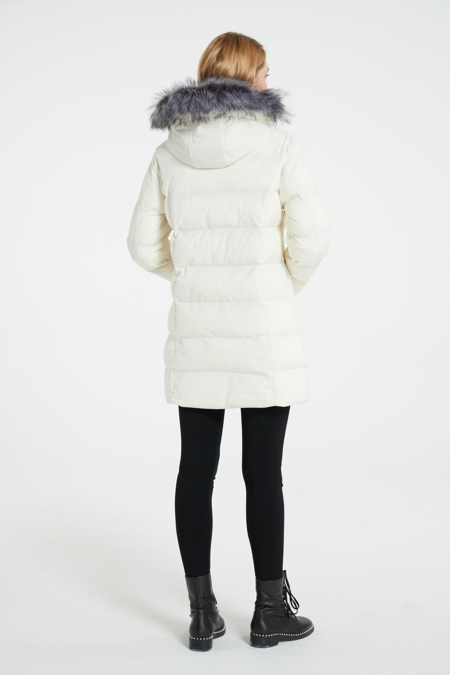 Multiple Pocket Solid Thicken Midi Padded Coat wantdo Women's Winter Puffer Parka Fashion Casual Classic Outdoor Hiking Travel Quilted Jacket Polyester Shell Faux Fur Detachable Hooded Overcoat Long Sleeve Two-way Zipper Yout