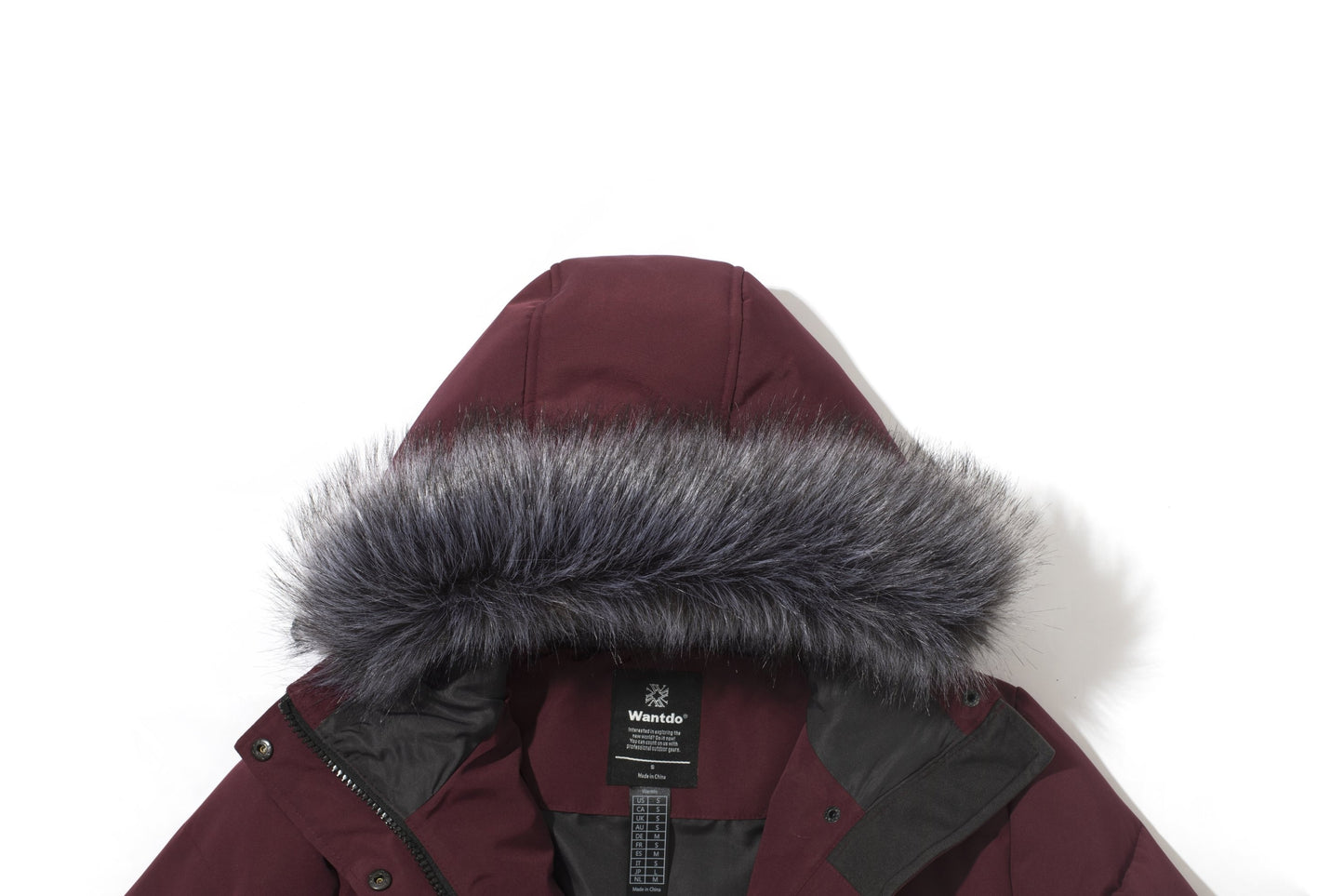 Multiple Pocket Solid Thicken Midi Padded Coat wantdo Women's Winter Puffer Parka Fashion Casual Classic Outdoor Hiking Travel Quilted Jacket Polyester Shell Faux Fur Detachable Hooded Overcoat Long Sleeve Two-way Zipper Yout