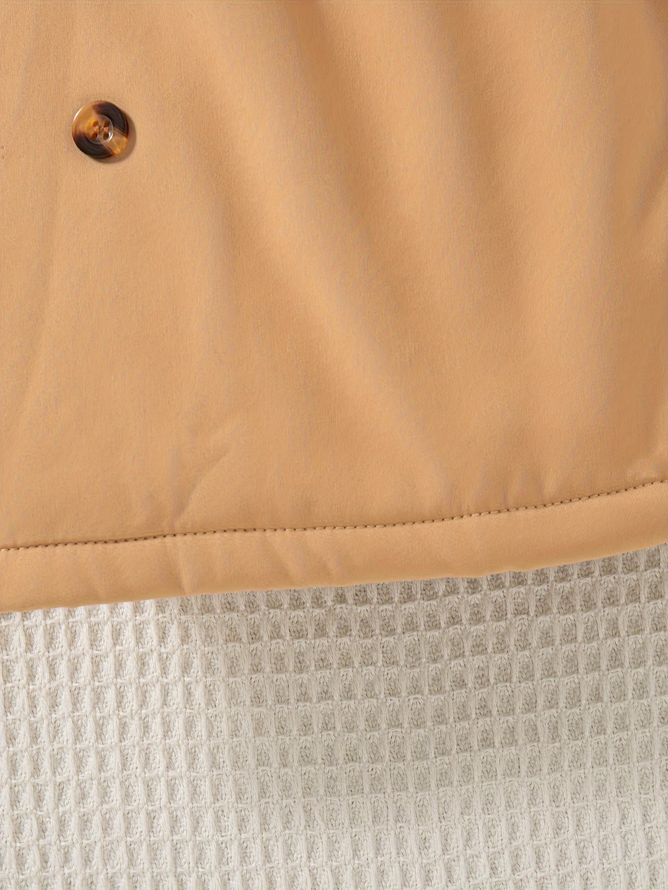 Xuanyusi Girls' Casual Fashion Solid Color Double-Breasted Long Sleeve Hooded Jacket, Polar Fleece for Autumn and Winter, Autumn Jacket, Winter Coat, Classic Style, Hooded Design, Soft Material, Durable Construction, Fleeceli