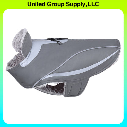 VIVAGLORY Dog Coat Dog Jacket For Winter Fleece Dog Vest For Golden Retriever, Fleece Dog Fleece Coat Dog Parka For Cold Weather Puppy Coat For Medium Dog, Harness Hole Puppy Jacket Dog Coat For Halloween Dog Jacket For Shar